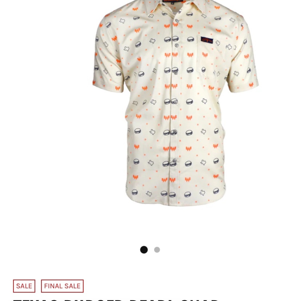 Whataburger Men’s Button Down - NWOT